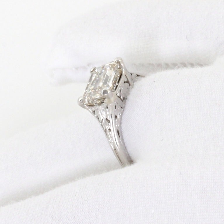 1920's  1.80 Carat Diamond Platinum Ring