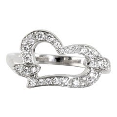PIAGET Diamond and White Gold Heart Ring