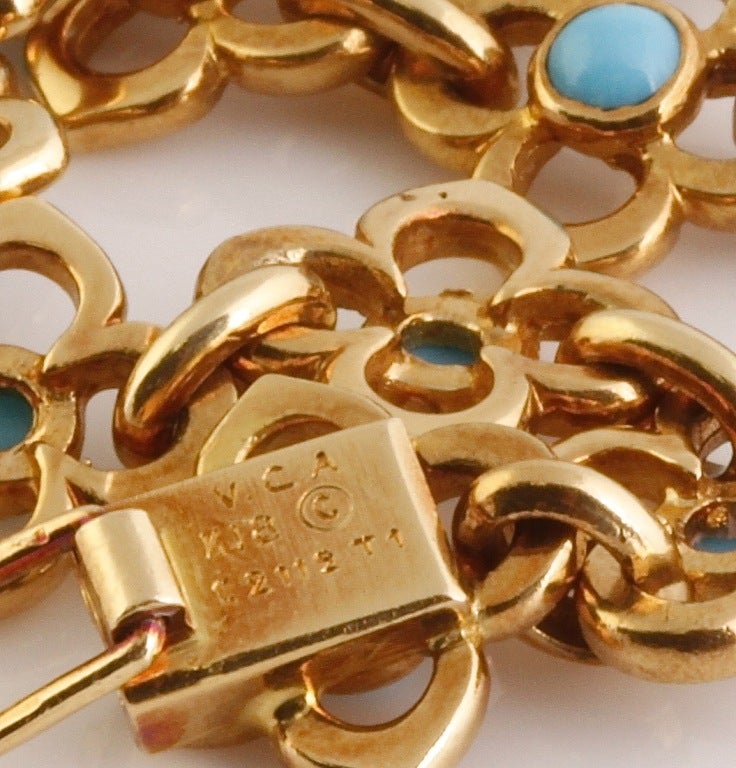 Women's VAN CLEEF & ARPELS Turquoise Gold Bracelet