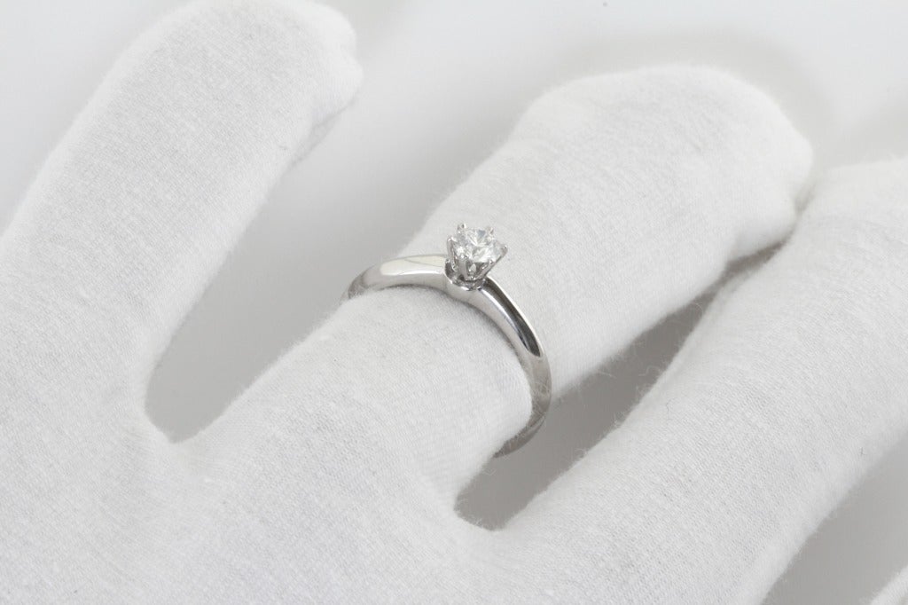 TIFFANY & CO. Diamond Platinum Engagement Ring