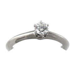 TIFFANY & CO. Diamond Platinum Engagement Ring
