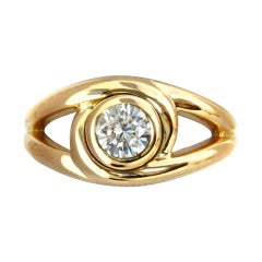 CARTIER Diamond Gold Engagement/Cocktail Ring