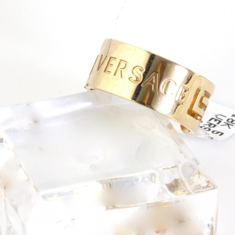 Contemporary VERSACE Gold Ring With 