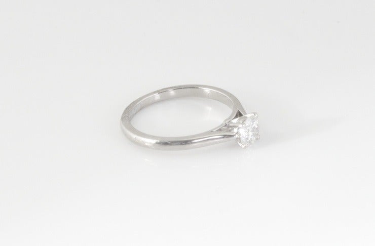 Contemporary CARTIER Diamond Platinum Engagement Ring For Sale
