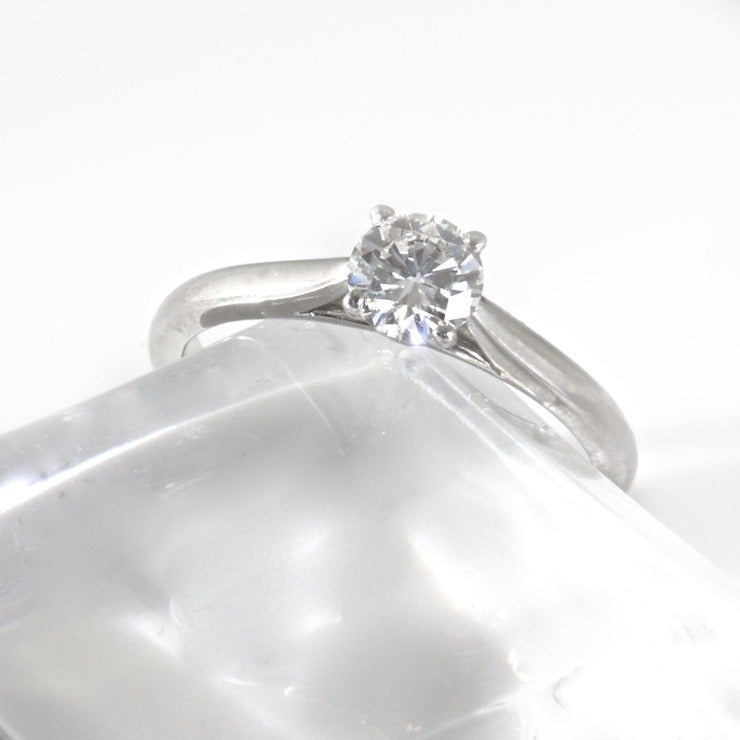 CARTIER Diamond Platinum Engagement Ring For Sale 3