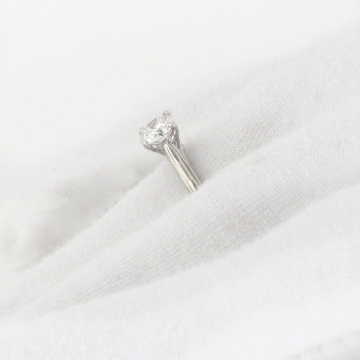 CARTIER Diamond Platinum Engagement Ring For Sale 4