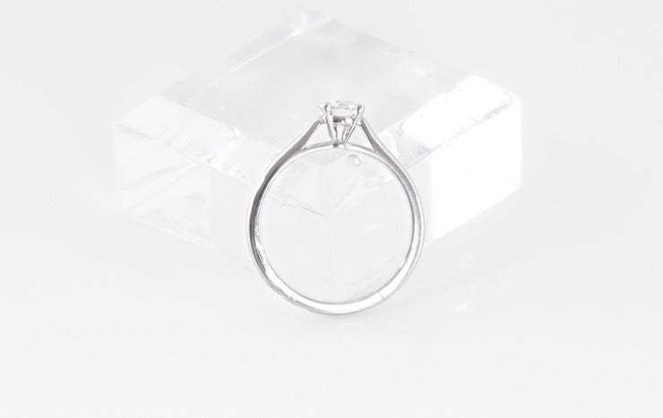 CARTIER Diamond Platinum Engagement Ring For Sale 5