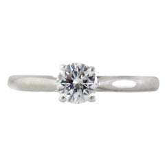 CARTIER Diamond Platinum Engagement Ring