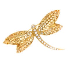 Sapphire and Diamond Dragonfly Brooch