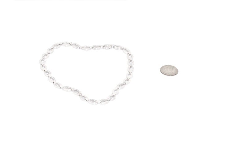 CARTIER Diadea Diamond and White Gold Link Necklace For Sale 6