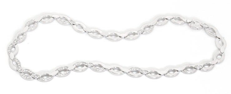 Women's CARTIER Diadea Diamond and White Gold Link Necklace For Sale