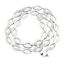 CARTIER Diadea Diamond and White Gold Link Necklace