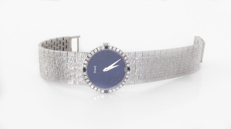 Piaget Lady's White Gold, Diamond and Sapphire Bracelet Watch 1