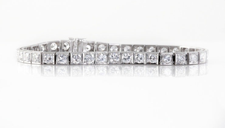 Diamond Platinum Tennis Bracelet 6.5 carats
