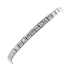 Diamond Platinum Tennis Bracelet 6.5 carats