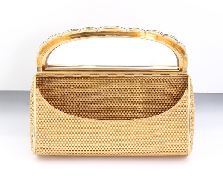 Gold and Diamond Purse  In Excellent Condition For Sale In Los Angeles, CA