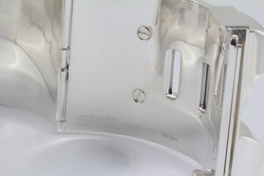 HERMES Collier de Chien Bracelet Sterling Silver 2