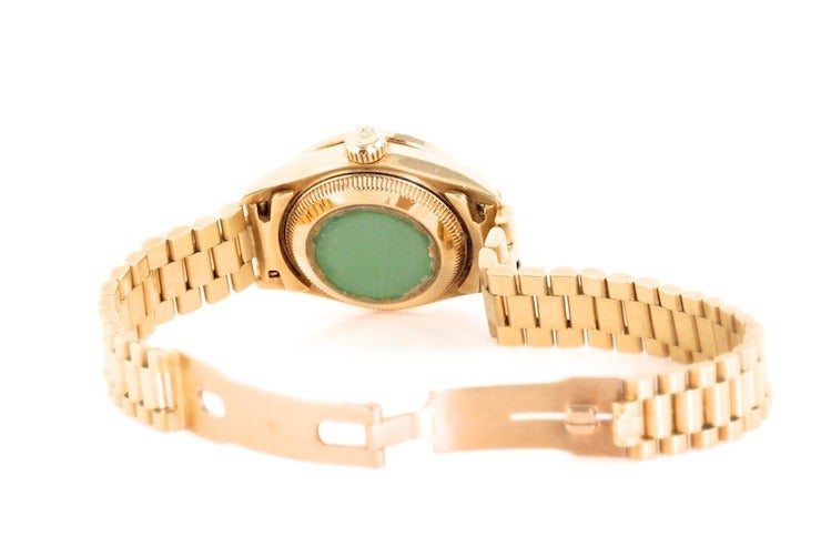 Women's Rolex Lady's Yellow Gold and Diamond Datejust Wristwatch