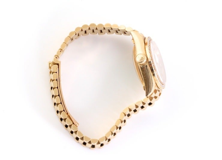 Rolex Lady's Yellow Gold and Diamond Datejust Wristwatch 5