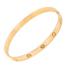 CARTIER Yellow Gold Vintage Love Bracelet Size 21