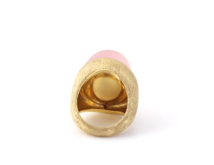 Women's HENRY DUNAY Pink Quartz Gold Ring