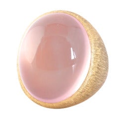 HENRY DUNAY Pink Quartz Gold Ring