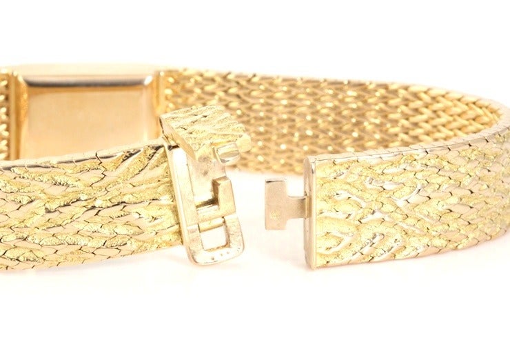 Tiffany & Co. Lady's Yellow Gold Bracelet Watch For Sale 4
