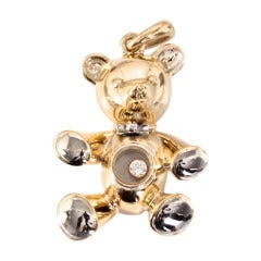 CHOPARD Happy Diamond and Gold Teddy Bear Charm/Pendant