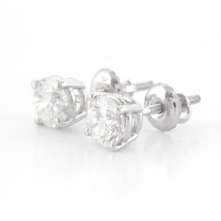 GIA Diamond Gold Stud Earrings