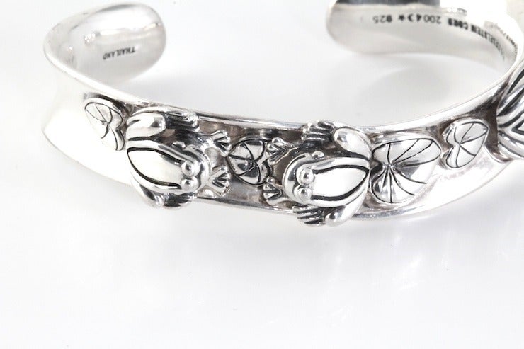 KIESELSTEIN-CORD Silver Frog Cuff Bracelet For Sale 1