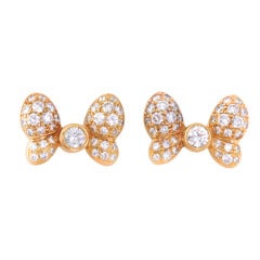 Chopard Diamond Yellow Gold Butterfly Earrings