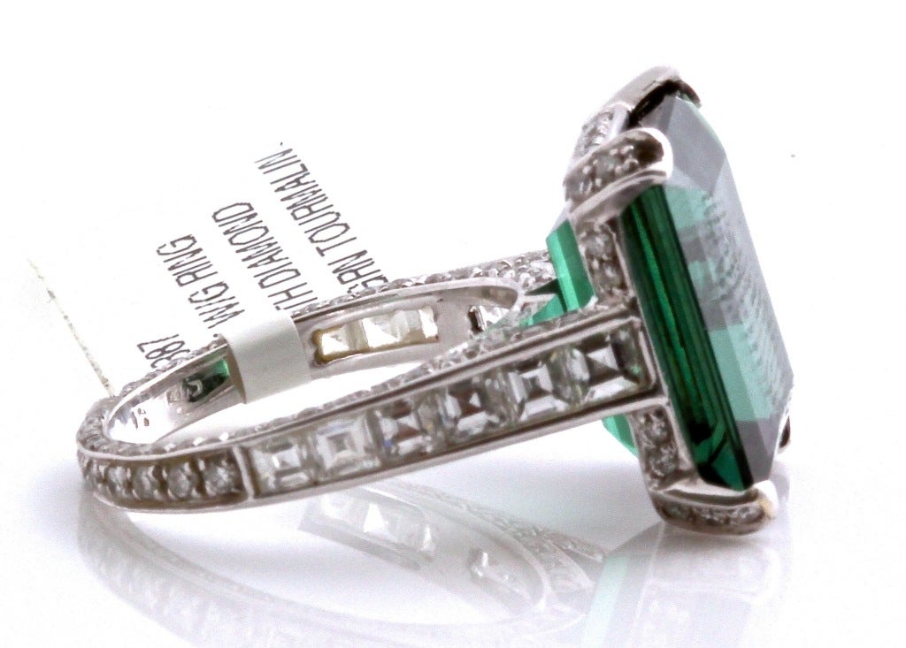 Tourmaline Diamond Ring