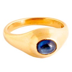 TIFFANY & Co. Yellow Gold and Blue Sapphire Ring