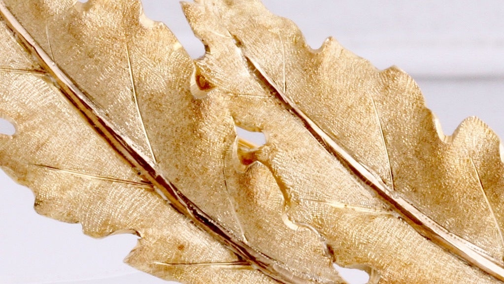 BUCCELLATI Leaf Brooch For Sale 2
