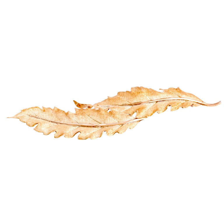 BUCCELLATI Leaf Brooch For Sale