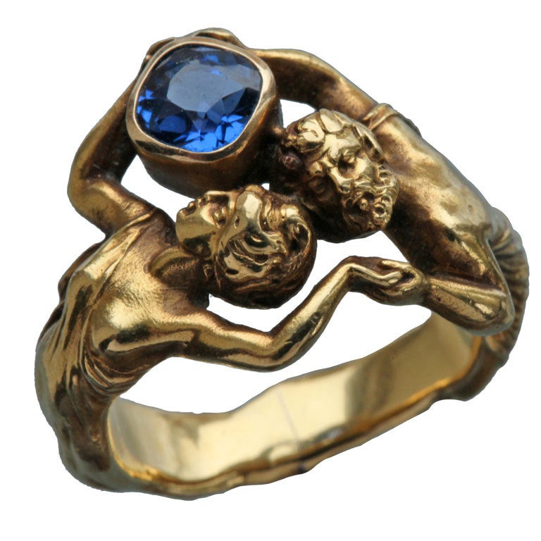 HENRI-ERNEST DABAULT Attrib. Art Nouveau Ring