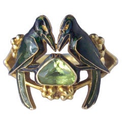 RENE LALIQUE Rare Betrothal Art Nouveau Ring
