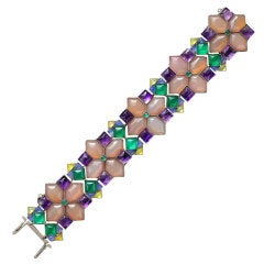 SIBYL DUNLOP Superb 'Carpet of Gems' Bracelet