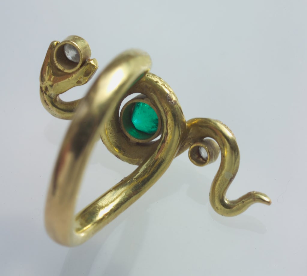 PAUL BRIANCON Art Nouveau Snake Ring In Good Condition In London, GB