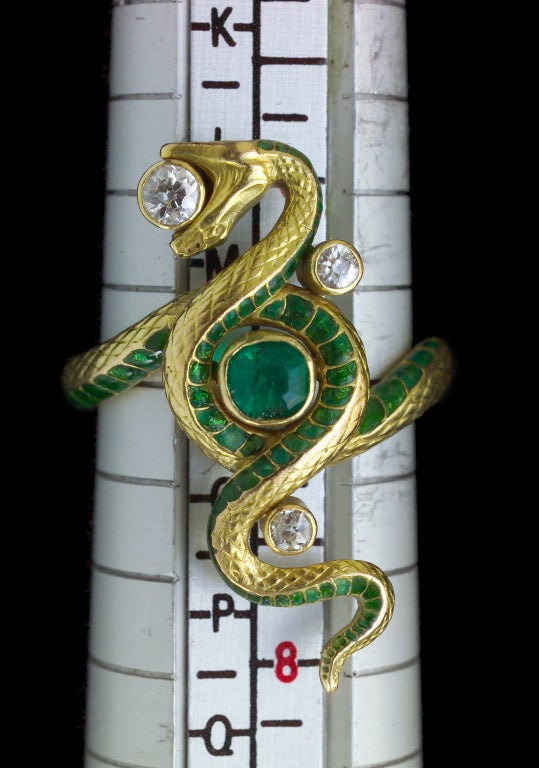 Women's PAUL BRIANCON Art Nouveau Snake Ring