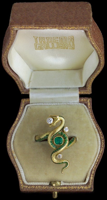 PAUL BRIANCON Art Nouveau Snake Ring 1