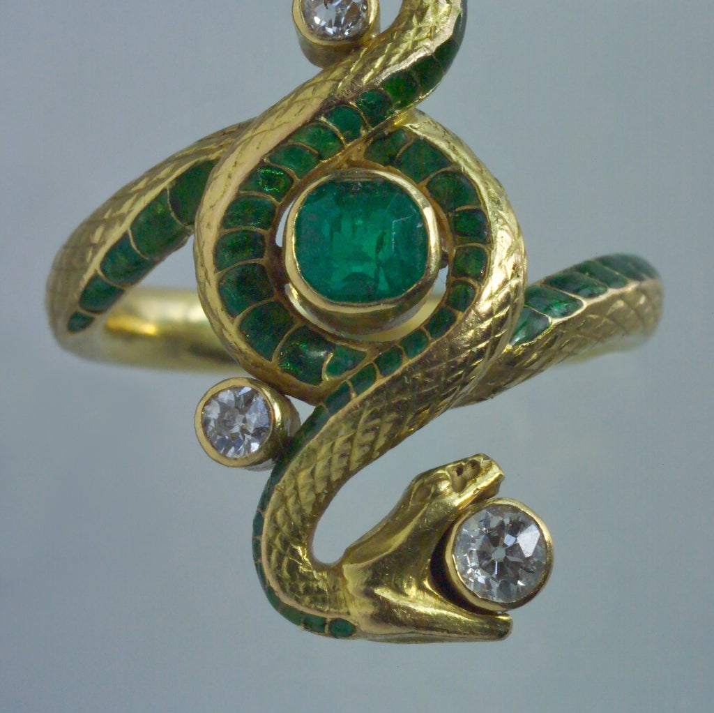 PAUL BRIANCON Art Nouveau Snake Ring 3