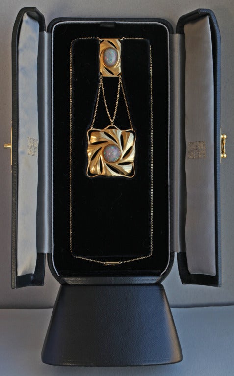 Women's Paul Peter Pfeiffer Fine Secessionist Opal Gold Necklace