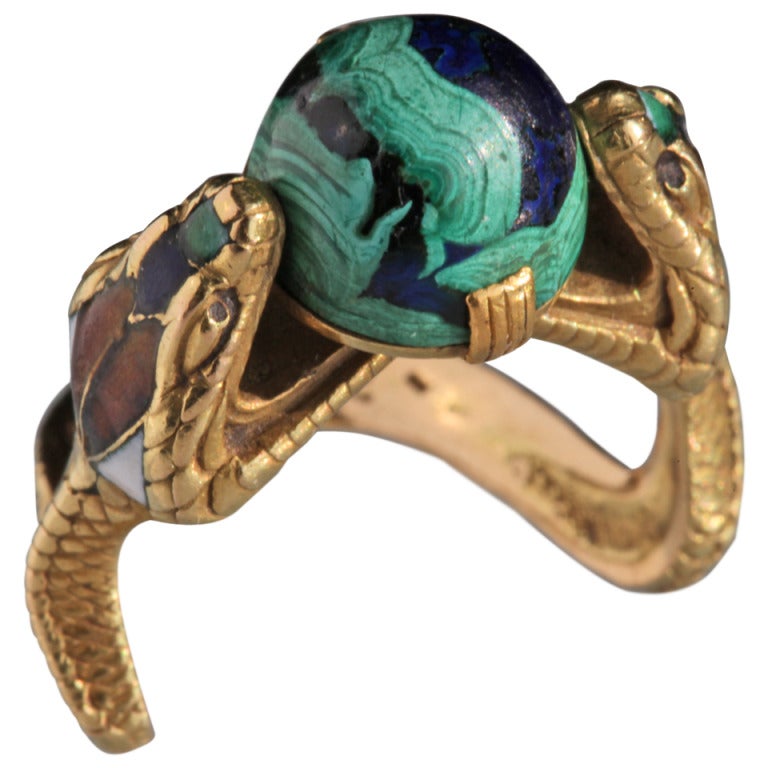 CHARLES BOUTET DE MONVEL Symbolist Serpent Ring