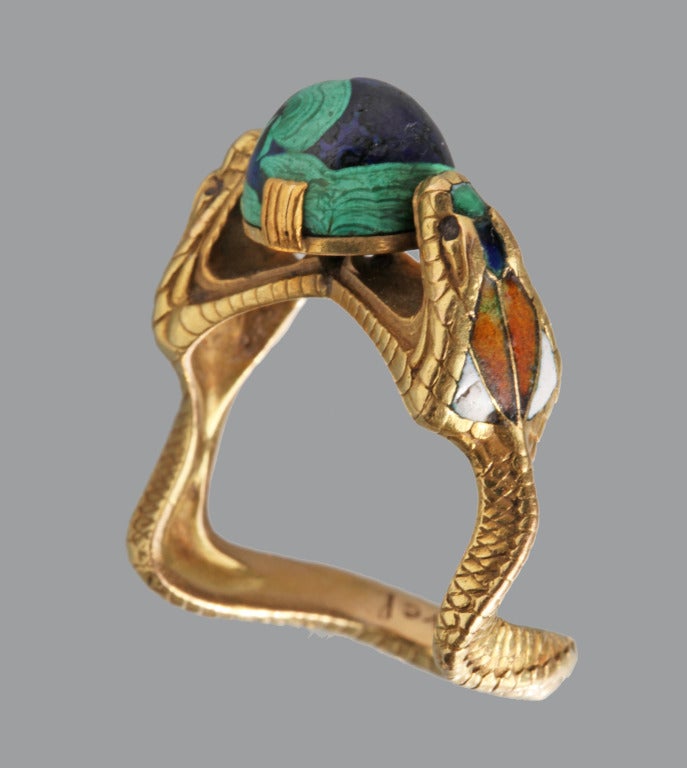 Art Nouveau CHARLES BOUTET DE MONVEL Symbolist Serpent Ring