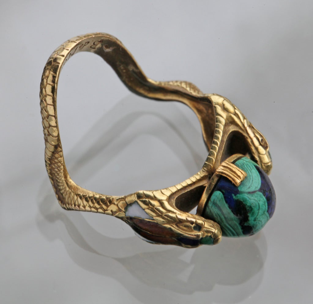 CHARLES BOUTET DE MONVEL Symbolist Serpent Ring 2