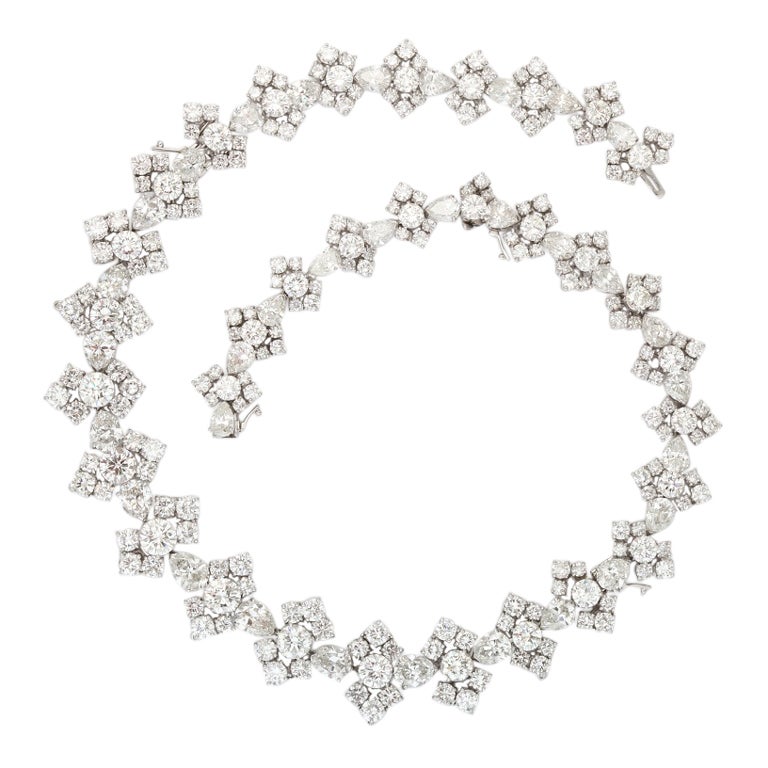 HARRY WINSTON Diamond Necklace, Bracelet Combination For Sale