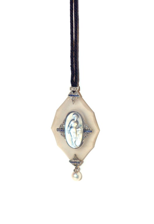 Moonstone and Rock Crystal Cameo