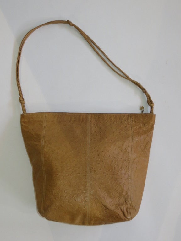 Halston ostrich handbag