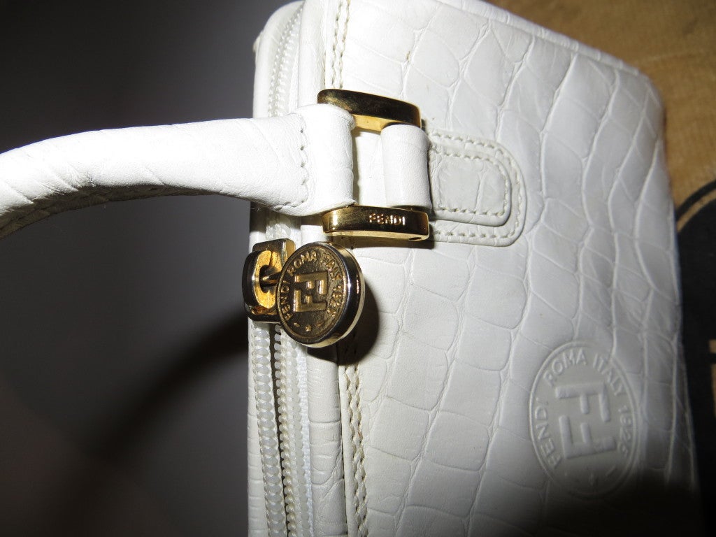 Fendi mini doctors bag with handles and brass closures For Sale 1